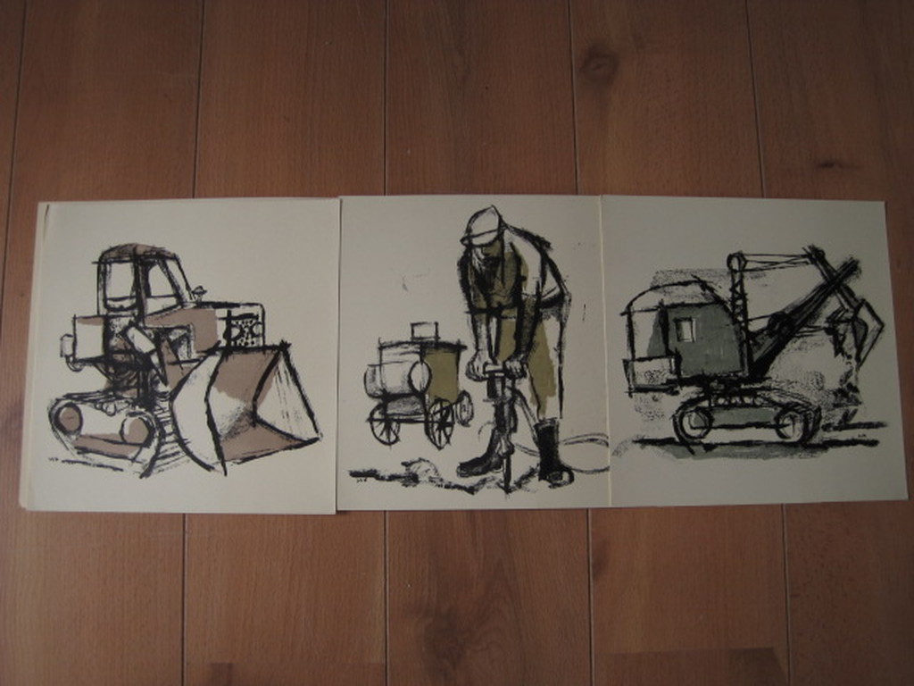 1959 verzamelmap "3 Litho's" van graficus/kunstschilder Mart Kempers 1924-1993 kopen? Bied vanaf 1!