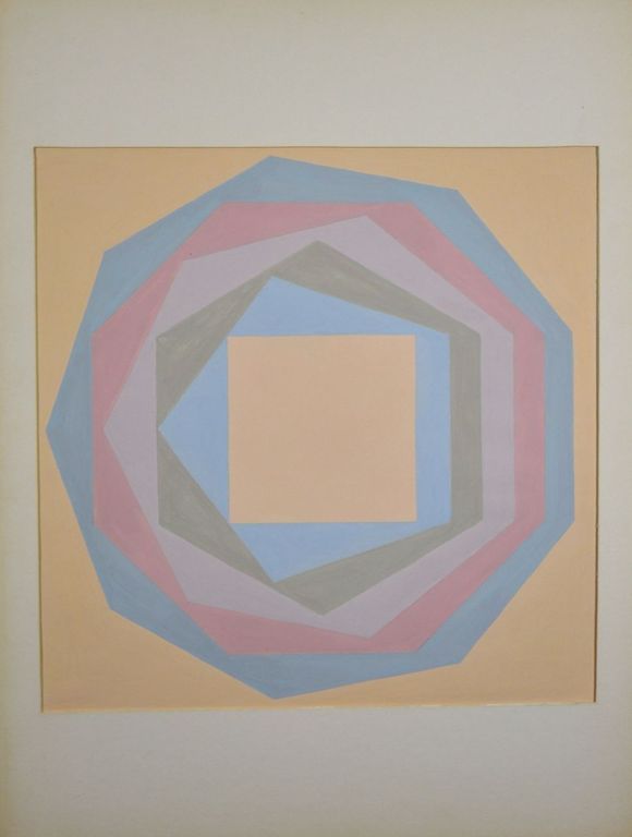 Ernst Vijlbrief: Gouache. Abstracte compositie kopen? Bied vanaf 1!