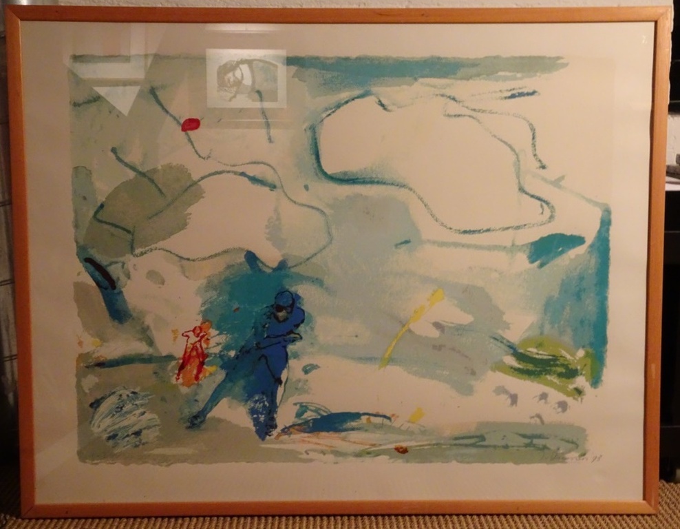 Jan van Diemen Kleurenzeefdruk Schaatser kopen? Bied vanaf 50!