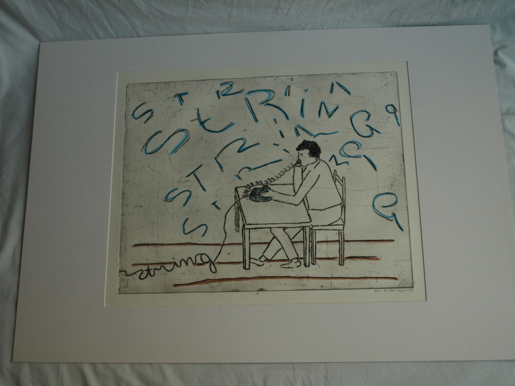 Hettie van Egten :  Handgekleurde ets , St Utter 16 – “String...” – 1983 kopen? Bied vanaf 1!