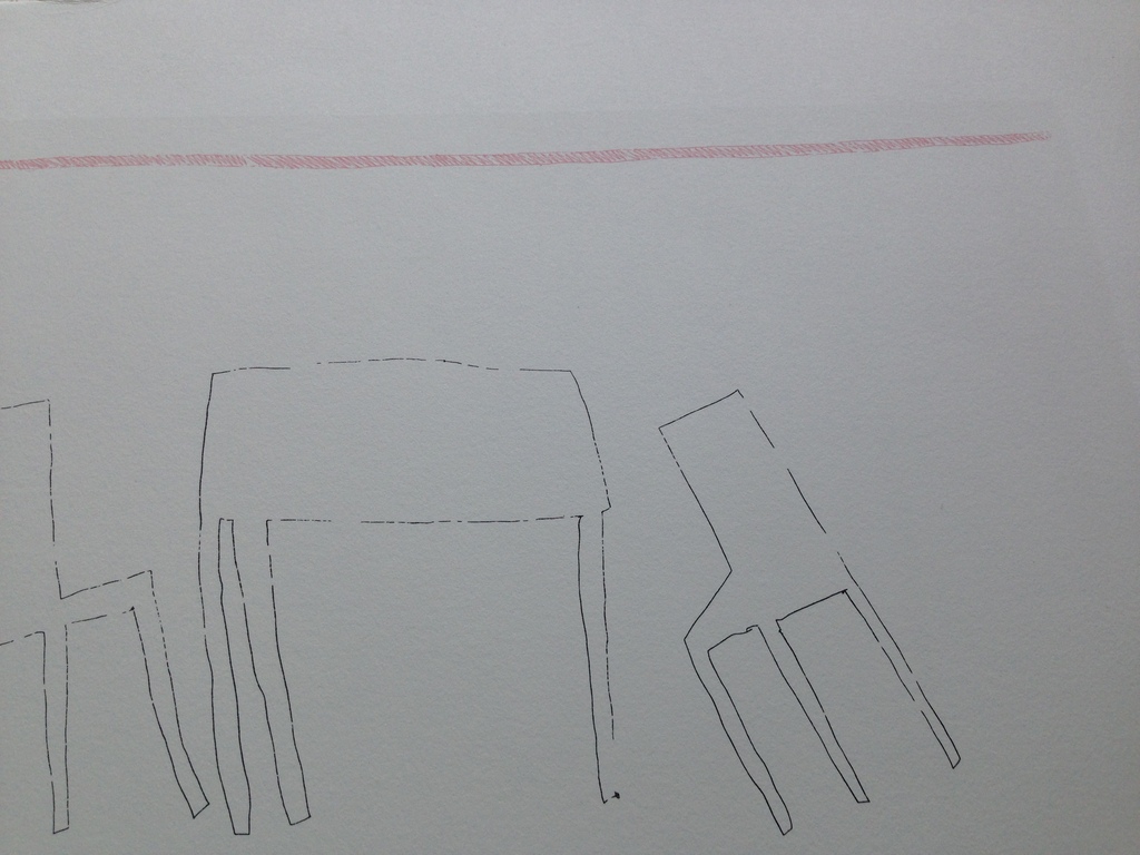 Klaas Gubbels, 1981, gesigneerd, zeefdruk, tafel & stoelen kopen? Bied vanaf 95!