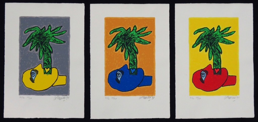 Corneille: Portfolio met 3 zeefdrukken, Triologie tropicale kopen? Bied vanaf 180!