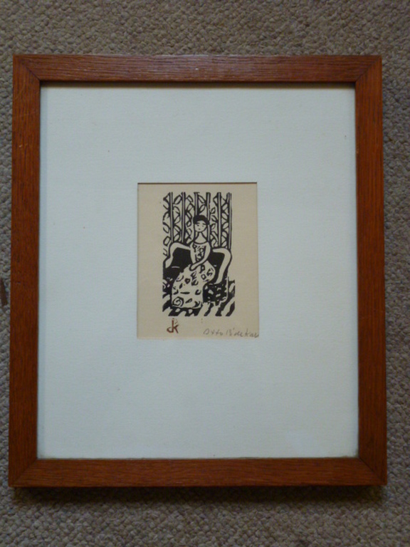 Otto B.de Kat - linosnede - Het dametje kopen? Bied vanaf 45!