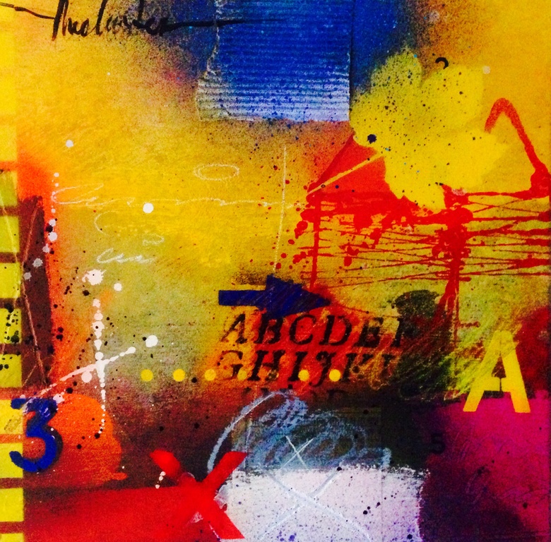 Theo koster, gemengde techniek, another day an other road verkocht voor € 150!