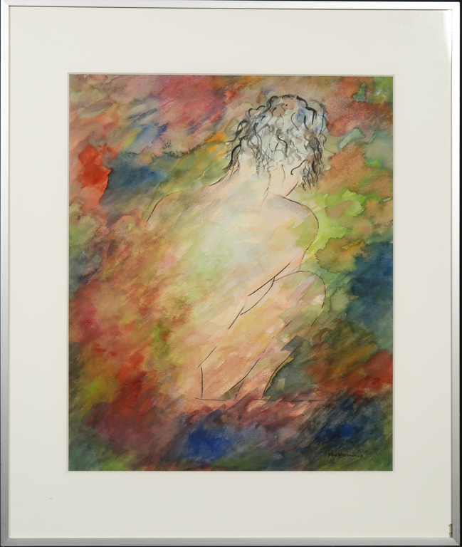 Silvo Boschman: Olieverf, Zonder titel - Ingelijst verkocht voor € 36!