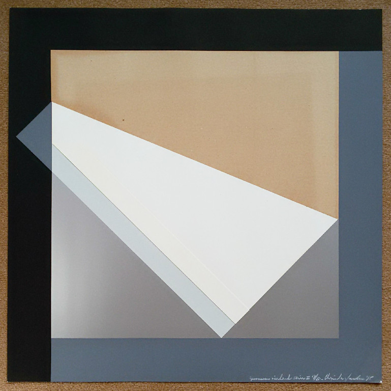 Christa van Santen - Gevouwen vierhoek serie I, zeefdruk met collage kopen? Bied vanaf 95!