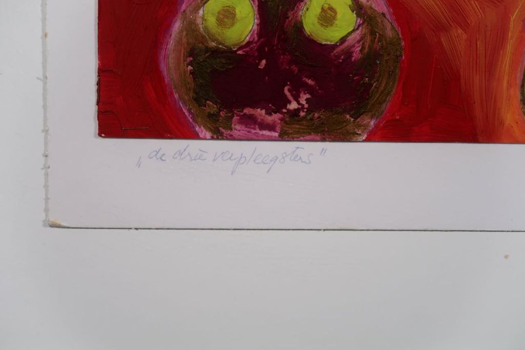 Meertje Kaal: Olieverf op karton, De drie verpleegsters - Ingelijst kopen? Bied vanaf 1!