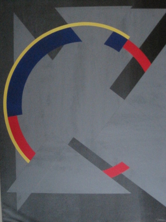 Frits Vanen (1933-) GROTE geometrische collage "verdeling v.e. cirkel"  kopen? Bied vanaf 1!