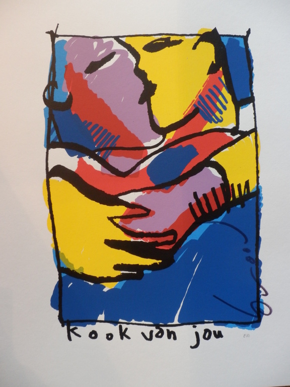 HERMAN BROOD, Gelimiteerde en HANDGESIGNEERDE Zeefdruk  'K OOK VAN JOU kopen? Bied vanaf 195!