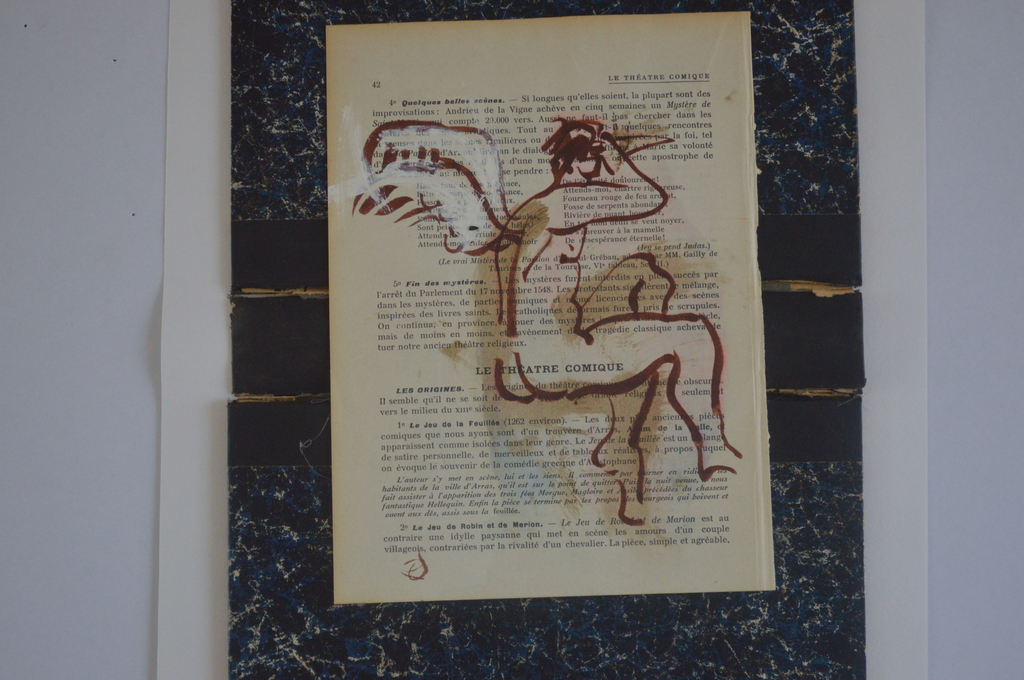 Roland Deussen z.j. gesigneerd 'RD'   Engel ( 15x21 )  verkocht voor € 45!