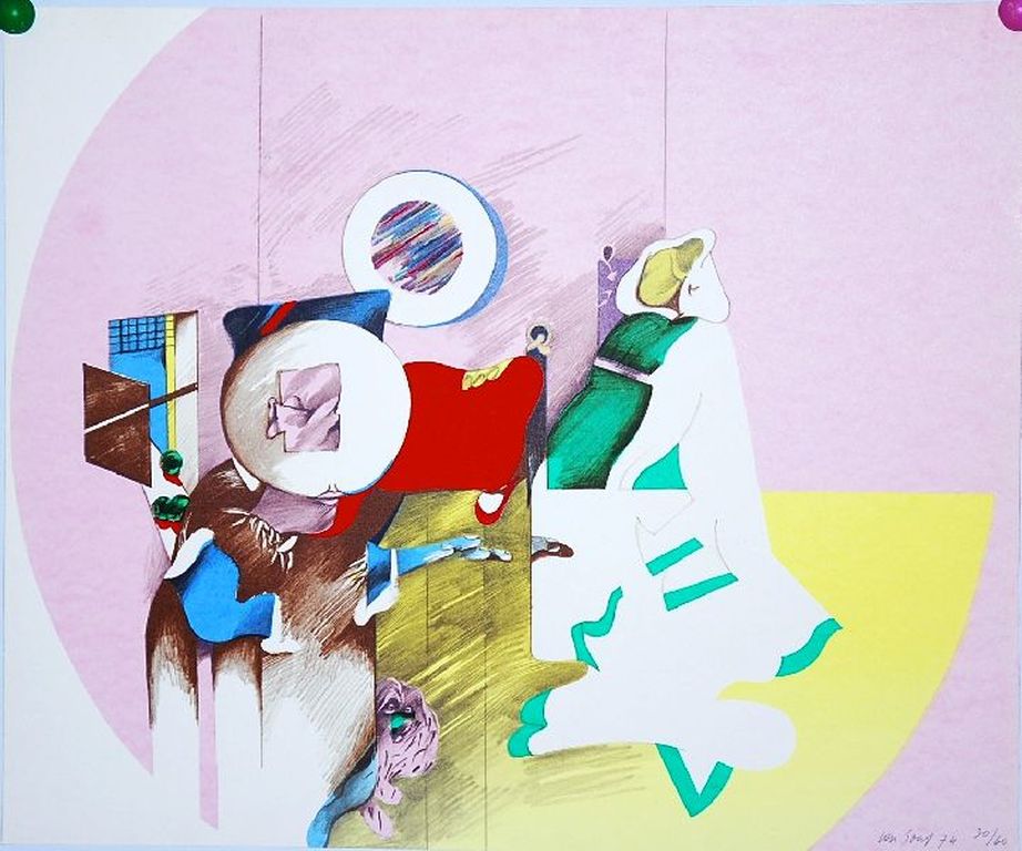 Pierre van Soest: Kleurenlitho. Compositie uit 1974 verkocht voor € 35!