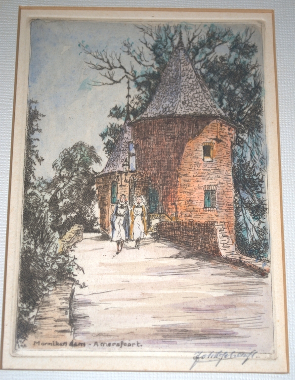 Amersfoort, de Monnikendam - gesigneerde kleurets kopen? Bied vanaf 25!