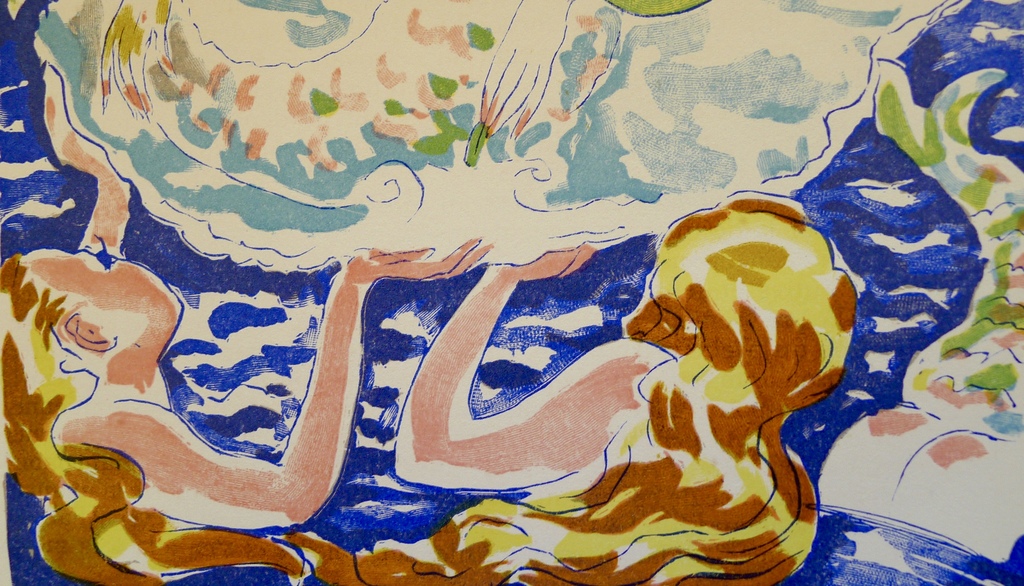 Kees van Dongen,Houtgravure :"Les Femmes Serpentines",1955. kopen? Bied vanaf 1!