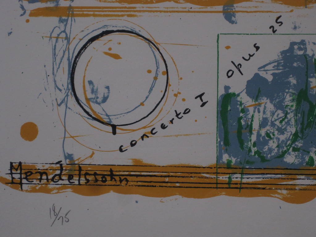 S.Middleton (1928-) litho "Mendelssohn Concerto1 opus75" 18/75 1972 kopen? Bied vanaf 1!