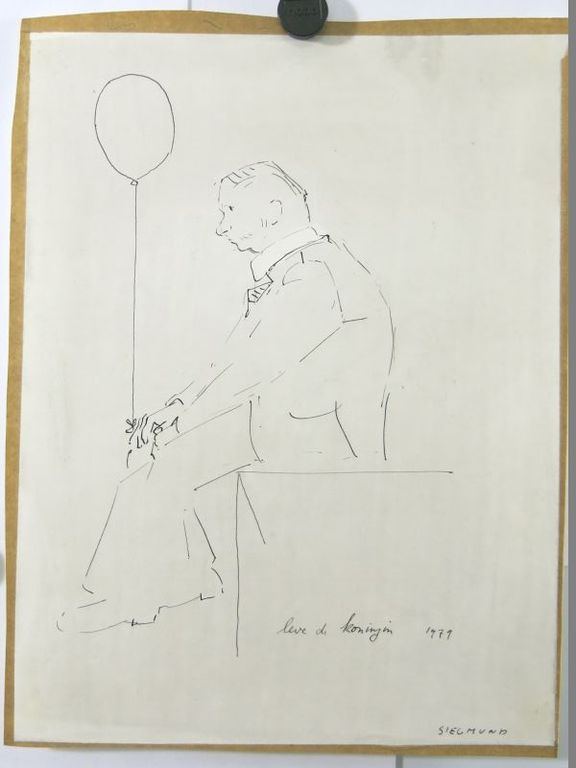 Hans Siegmund, tekening: Leve de Koningin kopen? Bied vanaf 1!