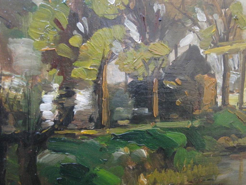 Sfeervol oud olieverf "Loosdrechtse Plassen" onduidelijk gesigneerd ca. 1900 kopen? Bied vanaf 1!