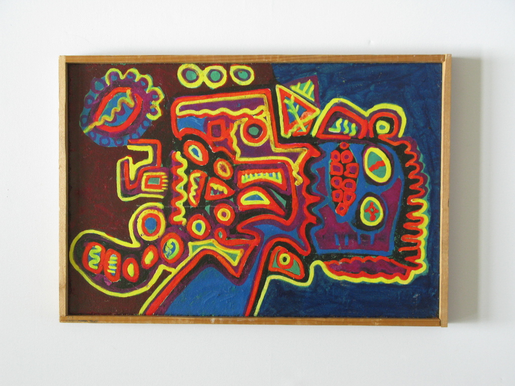 Hans ter Braake, olieverf op paneel - 1973, INGELIJST. kopen? Bied vanaf 95!