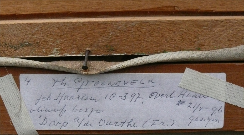 Theo Groeneveld: olieverf, Dorp aan de Ourthe kopen? Bied vanaf 129!