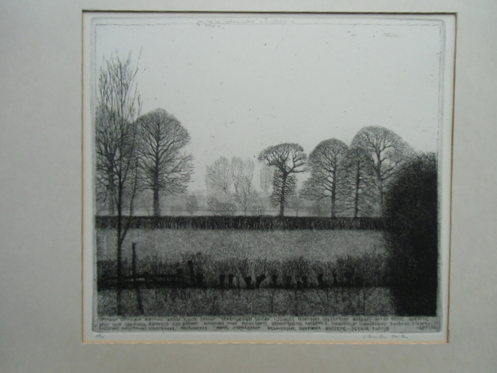 KROMME RIJNLANDSCHAP // ETS VAN CHARLES DONKER verkocht voor € 260!