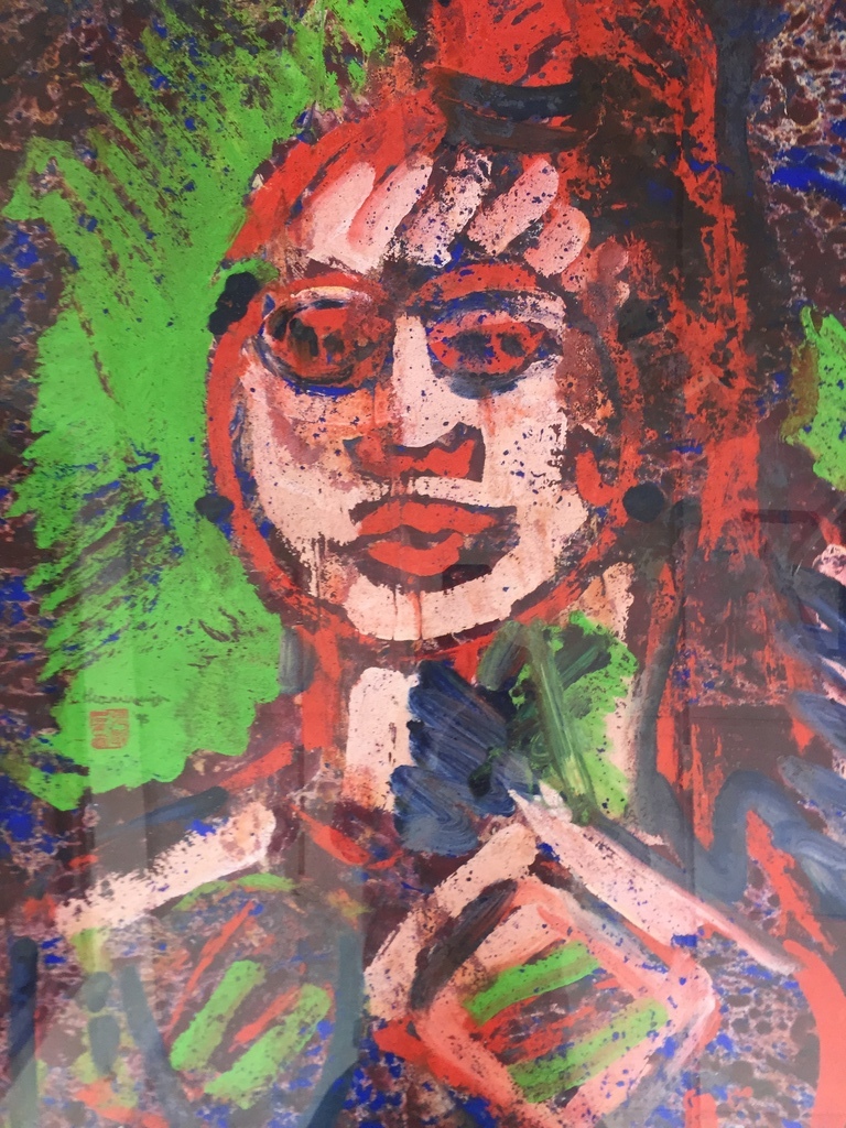 Theo Niermeijer acryl op papier DAME verkocht voor € 35!