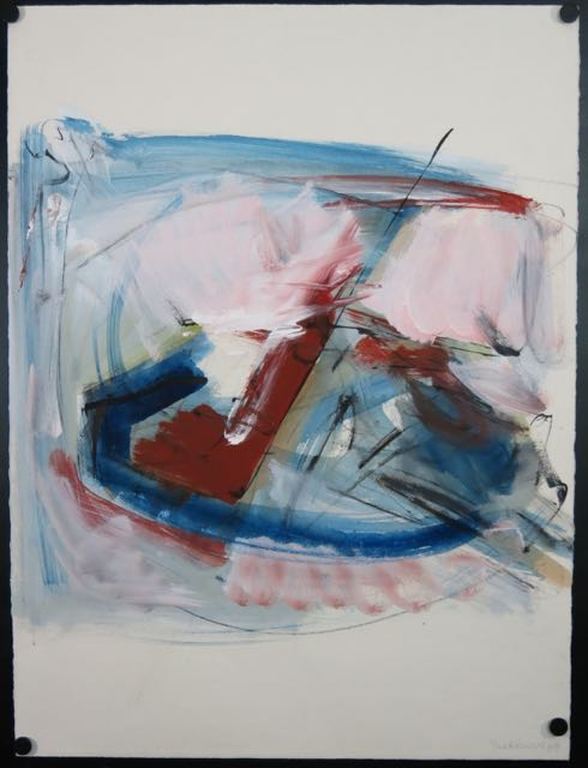 Peet Knook: Gouache, Zonder titel  verkocht voor € 35!