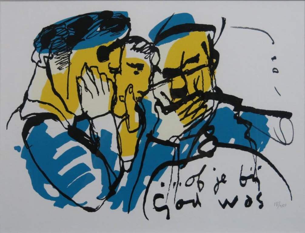 Herman Brood: Zeefdruk, Of je bij god was - Ingelijst kopen? Bied vanaf 100!
