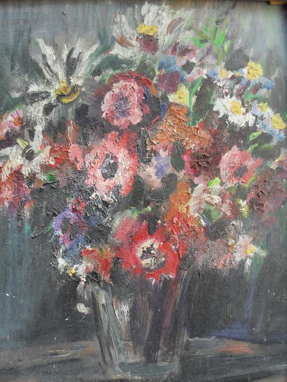 P Cretin, franse kunstenaar,olieverf op board, impressionistische bloemen kopen? Bied vanaf 1!