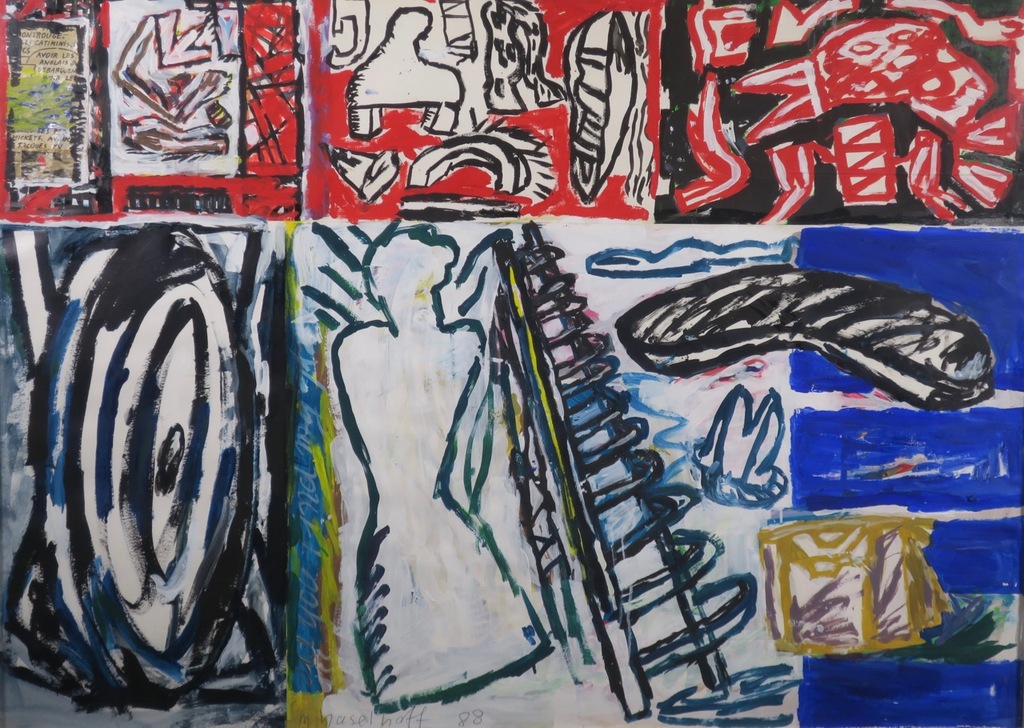 Marianne Haselhoff: Acryl, Gouache en Collage op papier, Z.T. - Ingelijst kopen? Bied vanaf 1!