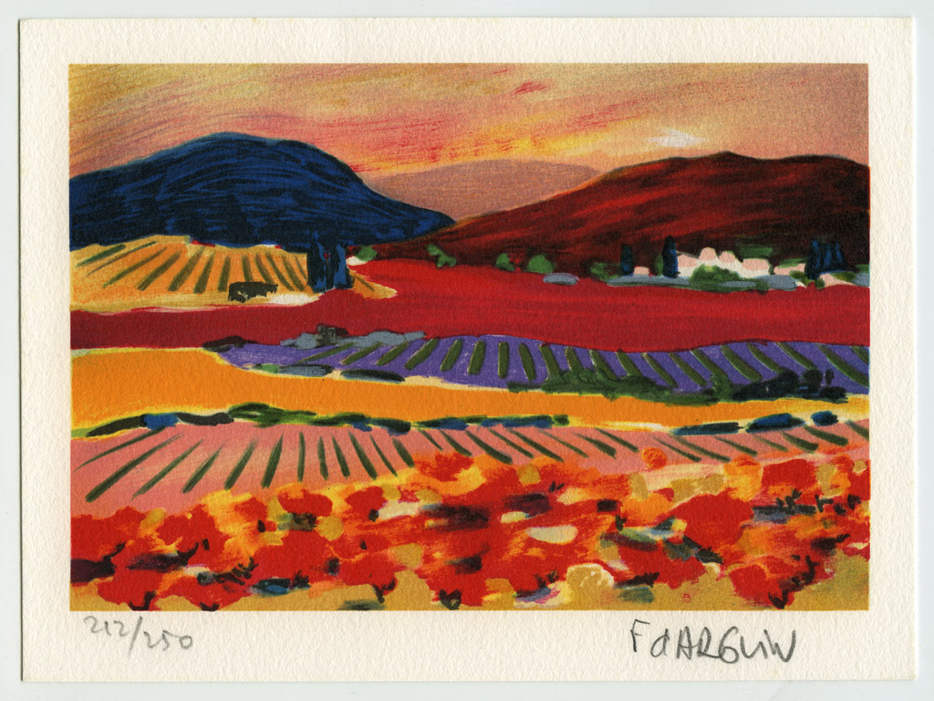 Francois d'Arguin, ‘Petite suite : paysage du midi II’, Litho, handgesigneerd kopen? Bied vanaf 25!