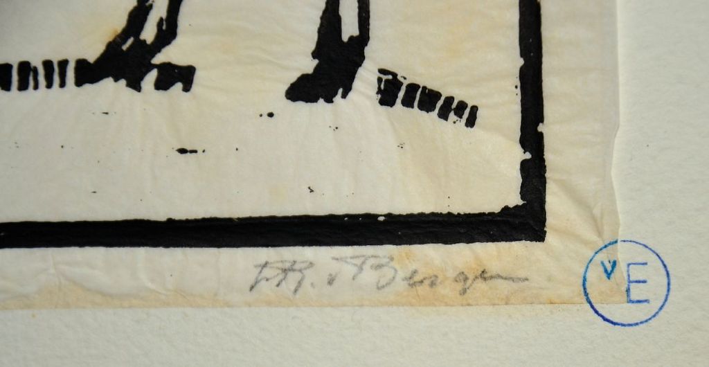 Van Bergen? Lino / Houtsnede op Japans papier kopen? Bied vanaf 1!