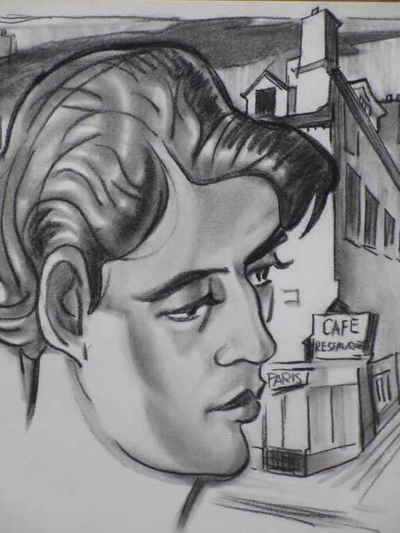 Karel van Seben, Portret in Parijs, Tekening kopen? Bied vanaf 55!