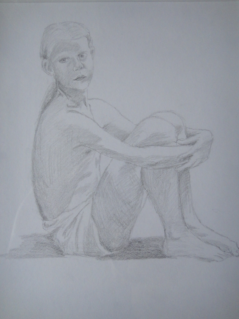 Russische school , tekening, zittend meisje  kopen? Bied vanaf 1!