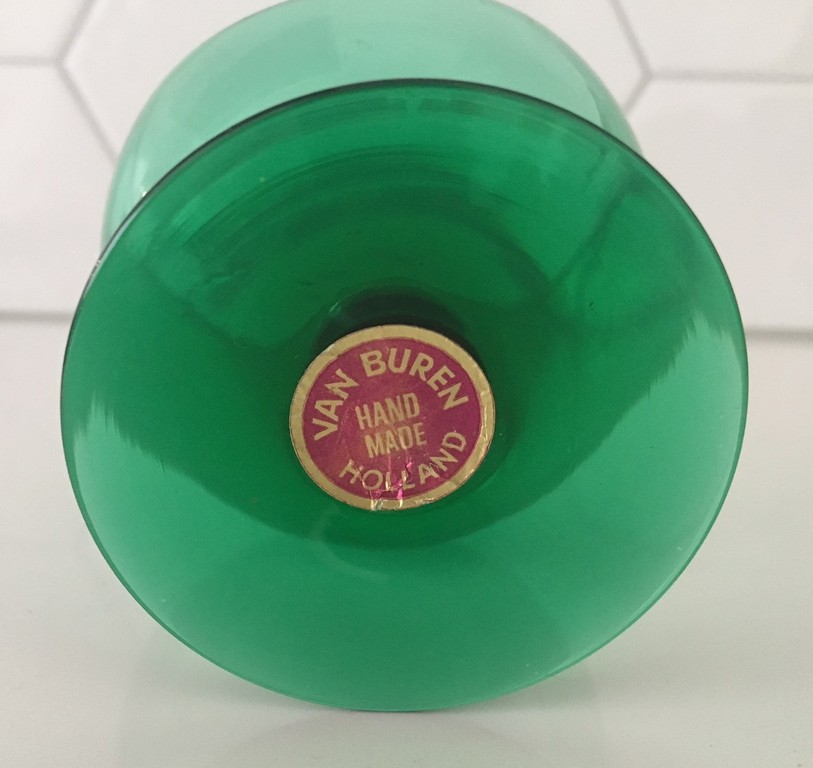 Van Buren Groen Glazen handgeblazen design kaarsenhouder kopen? Bied vanaf 1!
