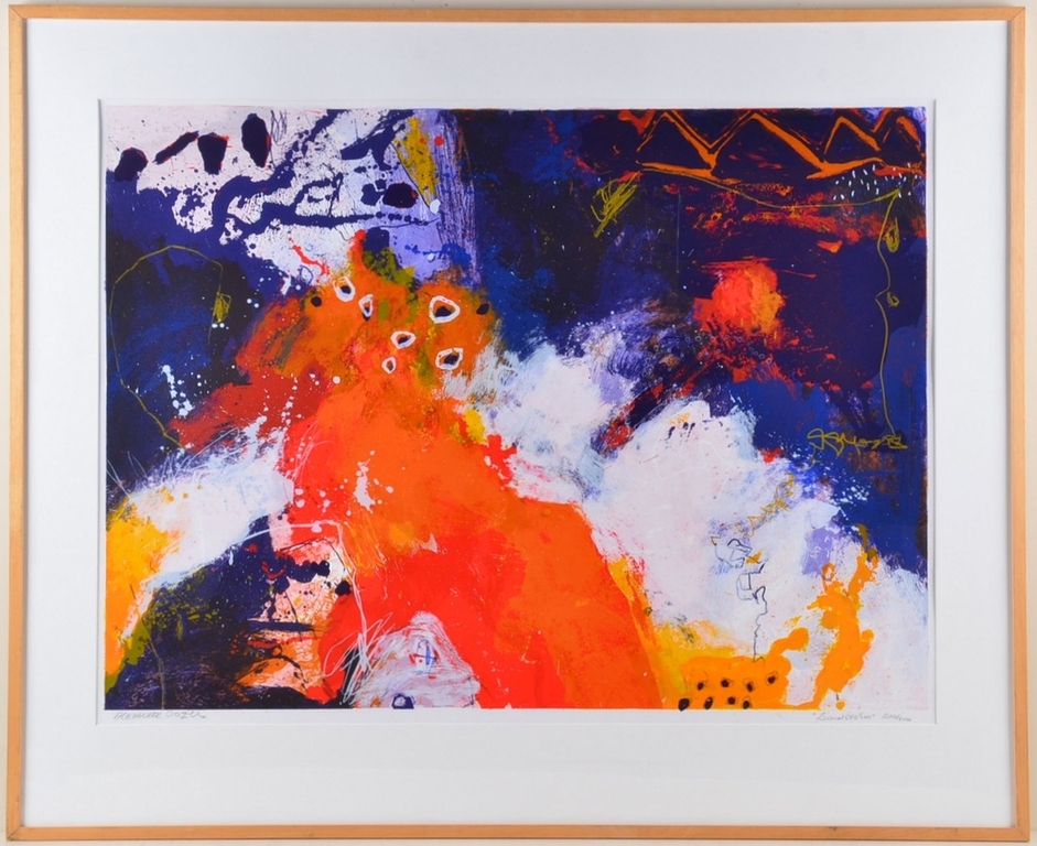 Alexander Vogels, zeefdruk, Zandstorm 135x110 , 200/200 verkocht voor € 225!