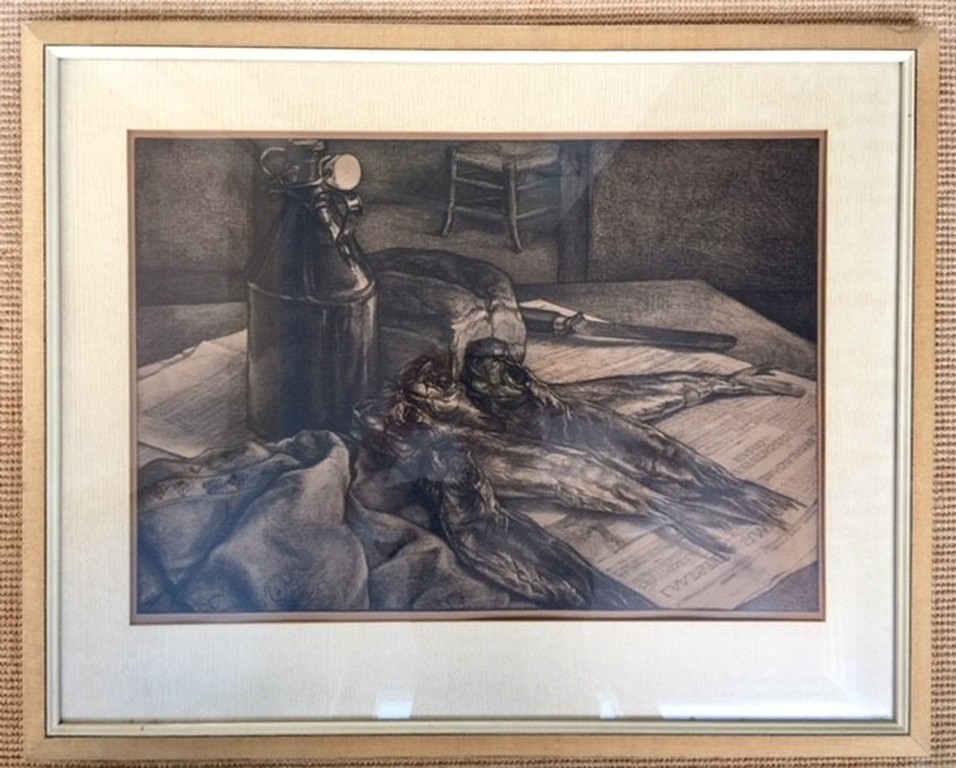 Stilleven met bokkingen, litho, 1931 kopen? Bied vanaf 90!