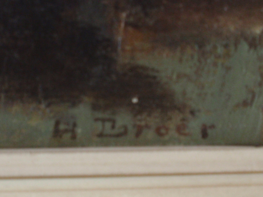 Hendrik Broer, Olieverf op doek, Giethoorn, Woonhuis, schuur, tuin, bootje. kopen? Bied vanaf 1!