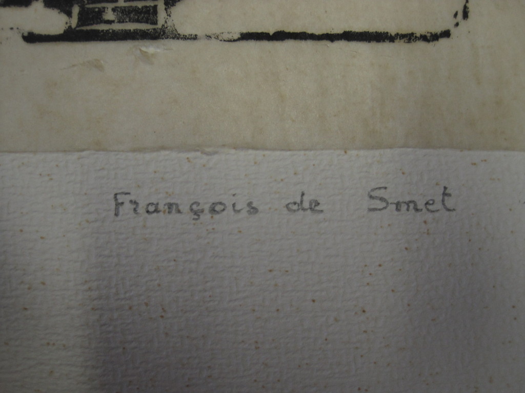 Fraaie Belgie 1931 houtsnede "Jeune Fille a fenetre" Francois de Smet gesigneerd kopen? Bied vanaf 1!