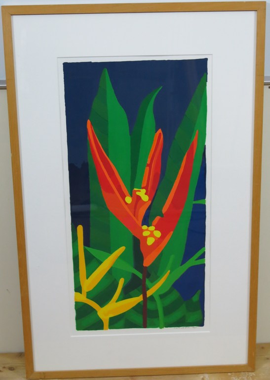 Henk van der Plas: Zeefdruk. Zonder Titel - Ingelijst kopen? Bied vanaf 40!