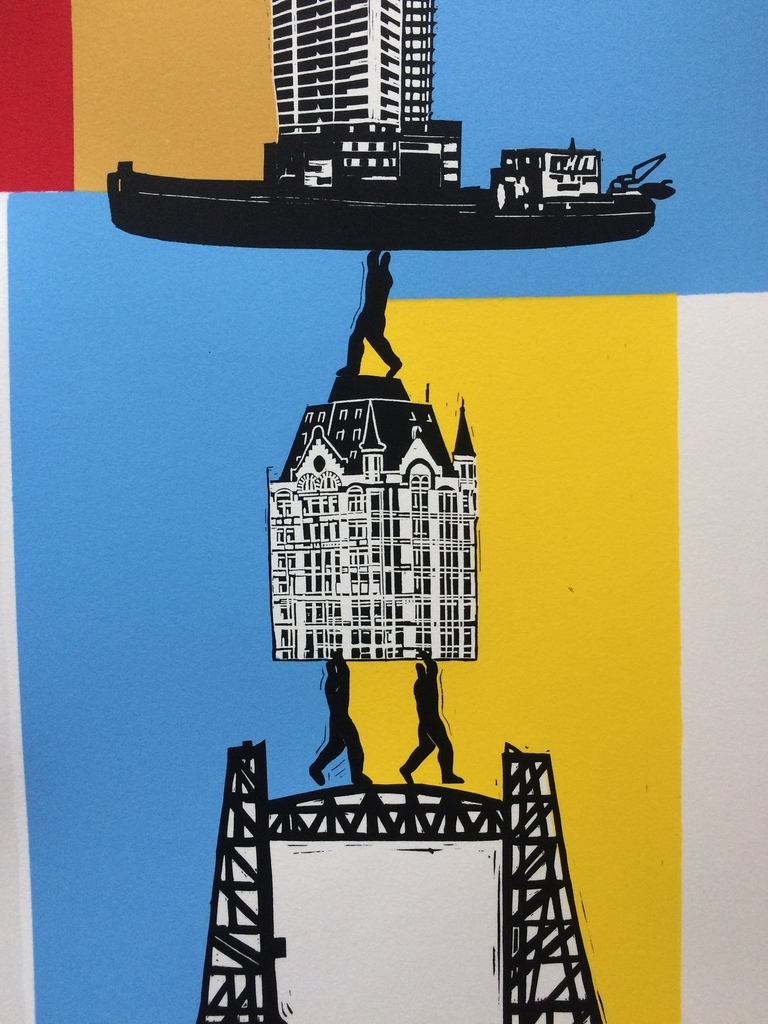 Hans Wap, Rotterdam, zeefdruk 2001 39/100 verkocht voor € 65!