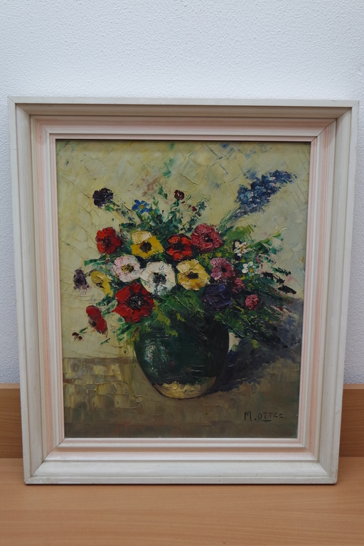 Arnout van GILST (1898 -1981) - olieverf op doek - bloemstilleven verkocht voor € 120!