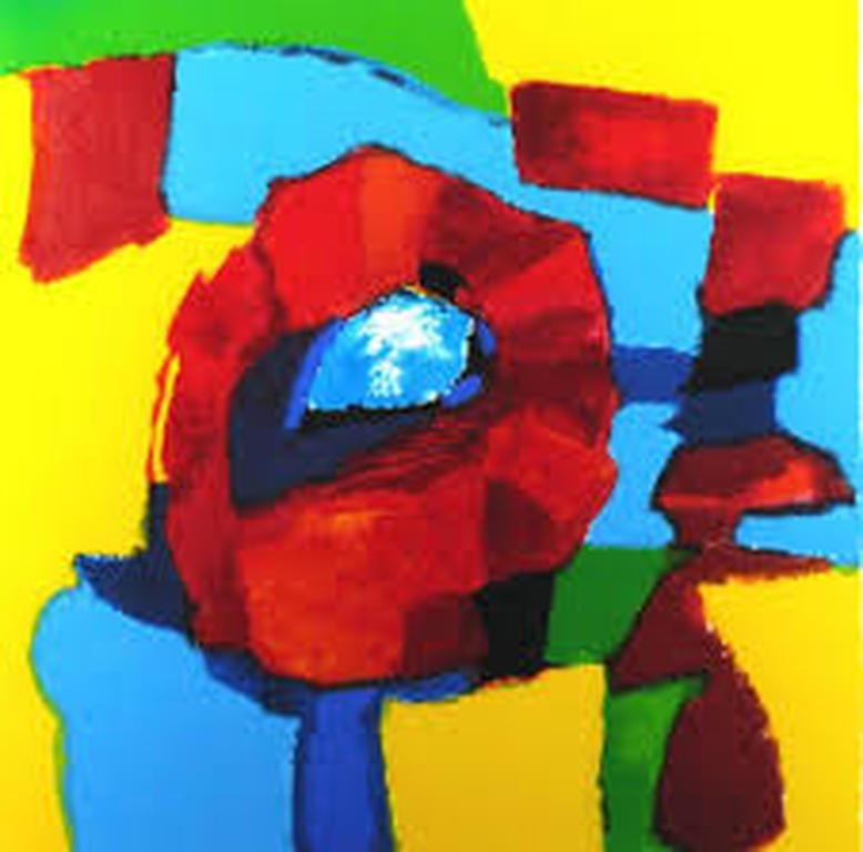 Saskia Bremer Grote kleurrijke zeefdruk ( in aluminium lijst) kopen? Bied vanaf 1!