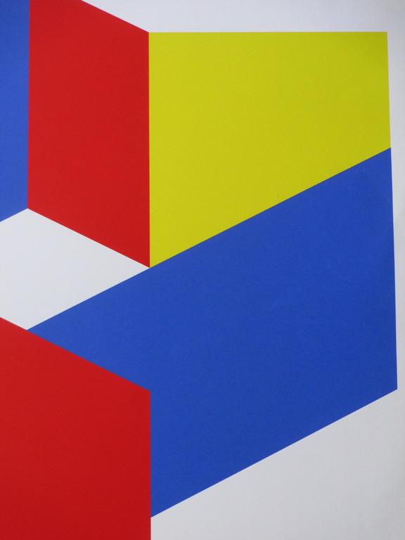 Bob Bonies, Geometrische compositie in primaire kleuren, Zeefdruk kopen? Bied vanaf 80!