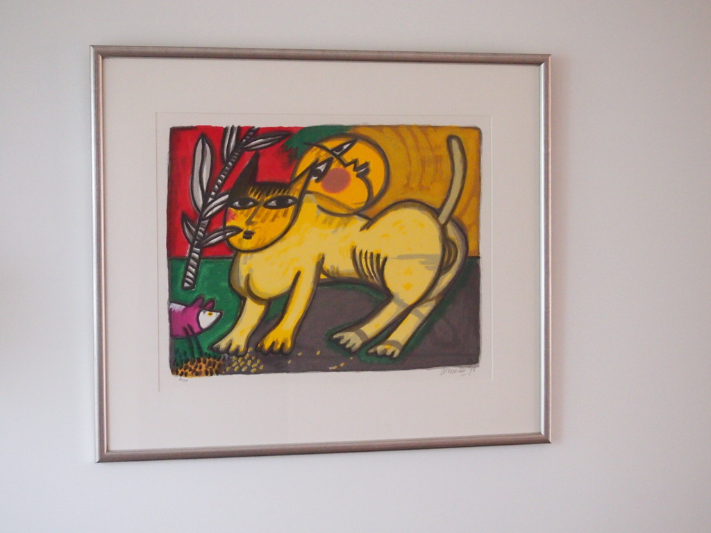 Corneille zeefdruk "Le chat et la lune" kopen? Bied vanaf 165!