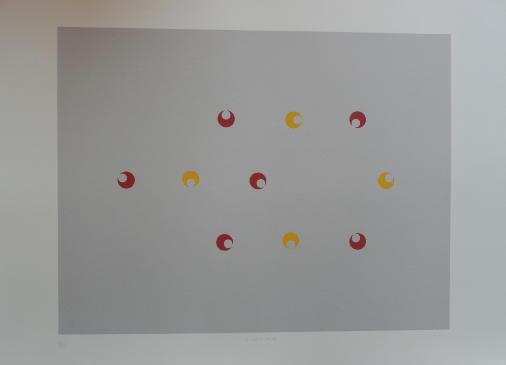 PETER JORDAAN   Zeefdruk   YELLOW and RED  Handgesigneerd  verkocht voor € 45!