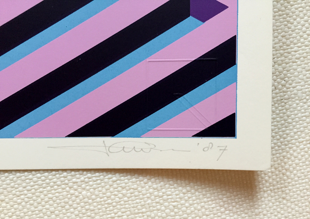 Dirk Huizer - Space level - gesigneerde zeefdruk - 1987 kopen? Bied vanaf 15!