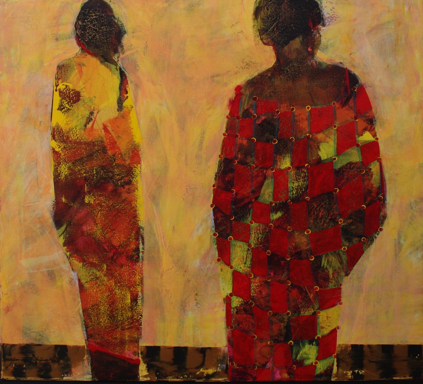 Willem van Scheijndel, Acryl op doek, Geen titel,  verkocht voor € 1150!