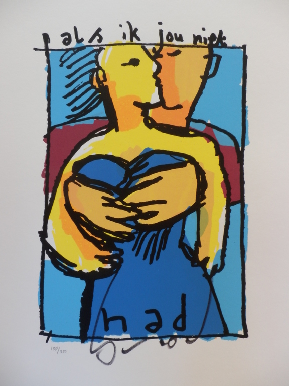 HERMAN BROOD  HANDGESIGNEERDE En Gelimiteerde ZEEFDRUK  ALS IK JOU NIET HAD verkocht voor € 195!