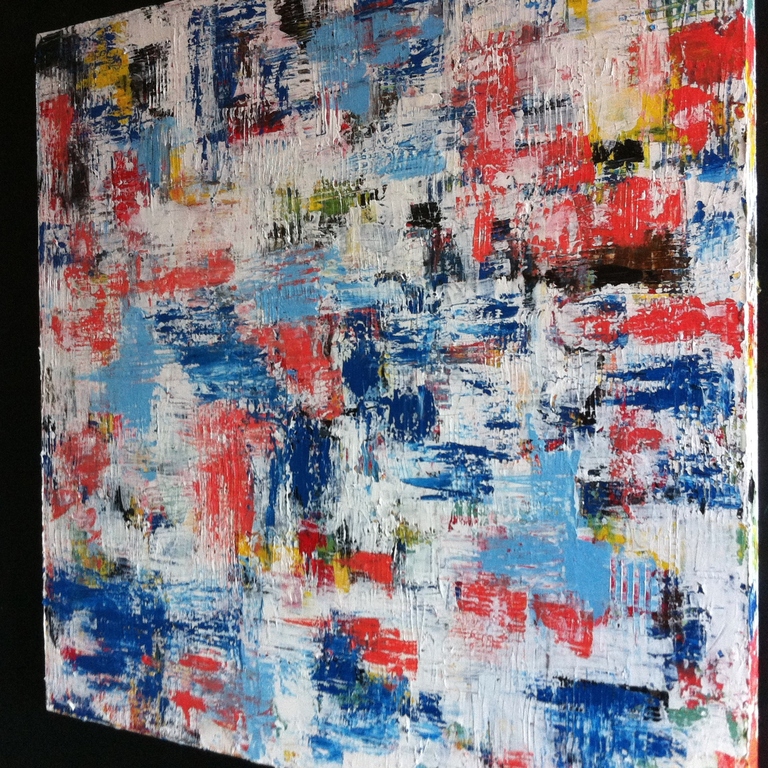 "Tombe La Neige #02 " John Foppen -Mix oliev./acrylverf-3D Canvas- Gesign.-Unica kopen? Bied vanaf 149!