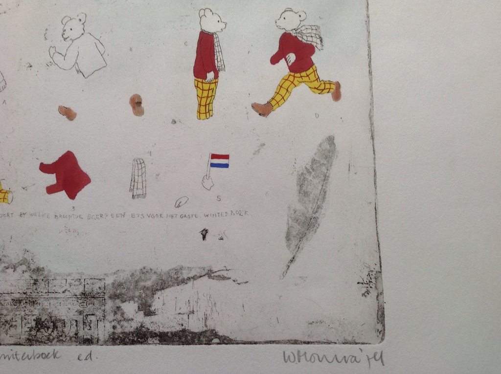 W. Monna  : Kleurets voor grote Bruintje Beer winterboek , eigen druk 1974  kopen? Bied vanaf 40!