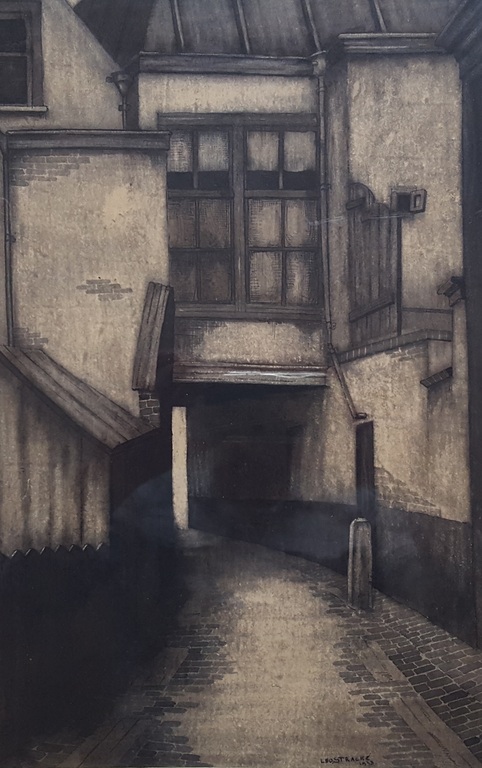 Leo Stracke (1897-1963) - Den Haag Z.O., Buitensingel, gesigneerd en 1943 kopen? Bied vanaf 19!